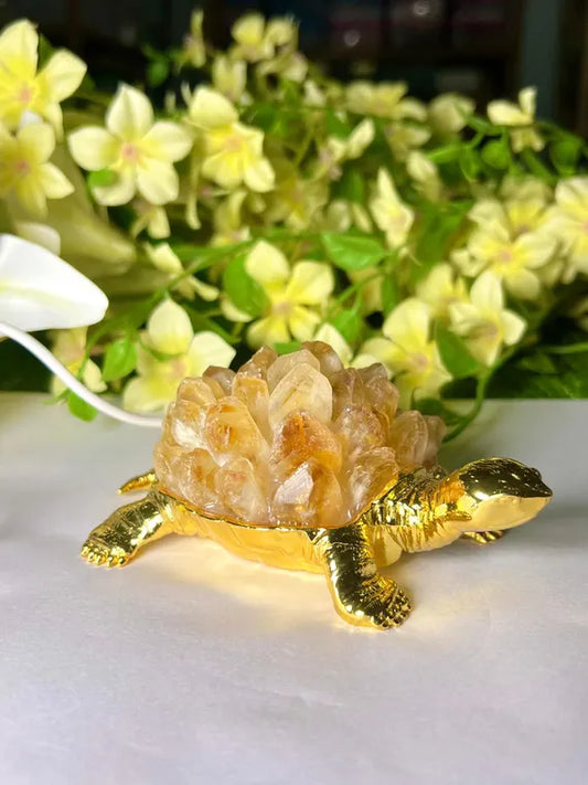 Citrine Turtle Lamp