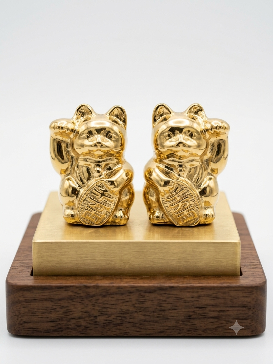 LUCKY CAT PYRITE CRYTSAL