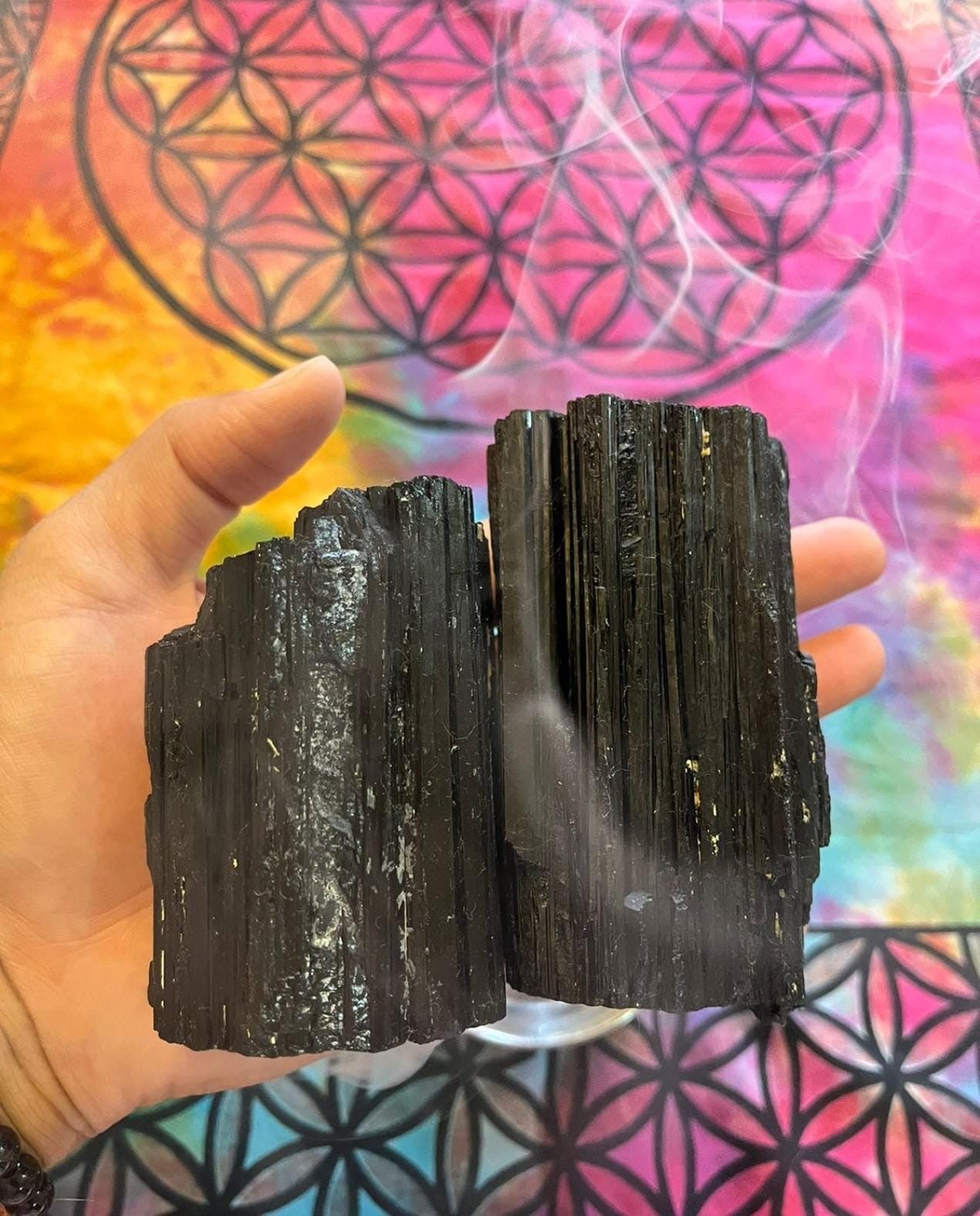 Black tourmaline raw